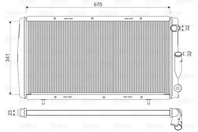 Радиатор, охлаждение двигателя VALEO 730140
