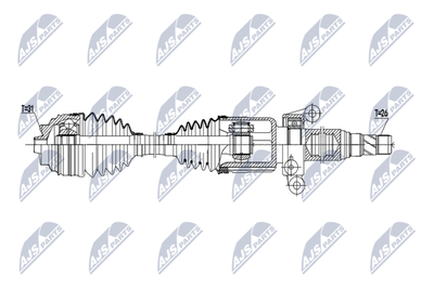 Приводной вал NTY NPW-BM-250