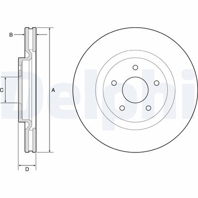 Тормозной диск DELPHI BG9195C