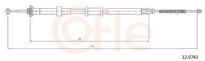 Тросик, cтояночный тормоз COFLE 92.12.0743