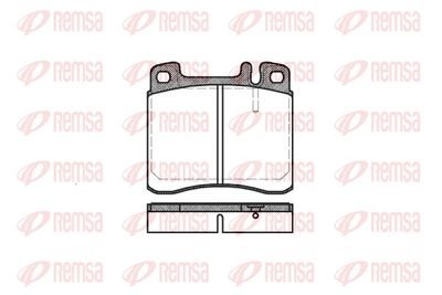 Комплект тормозных колодок, дисковый тормоз REMSA 0408.00