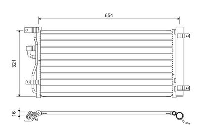 Конденсатор, кондиционер VALEO 822702