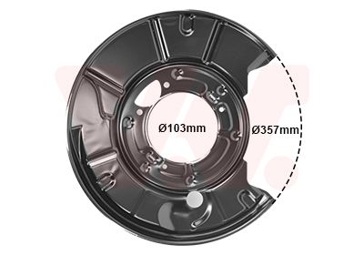 Dubļu sargs, Bremžu disks VAN WEZEL 3036373