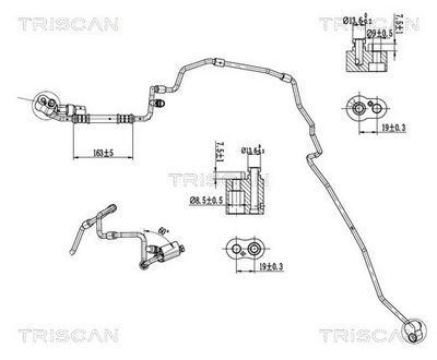 Трубопровод высокого / низкого давления, кондиционер TRISCAN 9010 29015