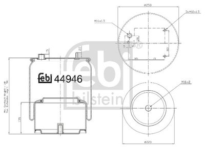 Pneimoatsperes spilvens, Pneimopiekare FEBI BILSTEIN 44946