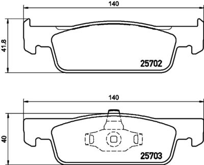 HELLA PAGID 8DB355020801 Bremžu uzliku kompl