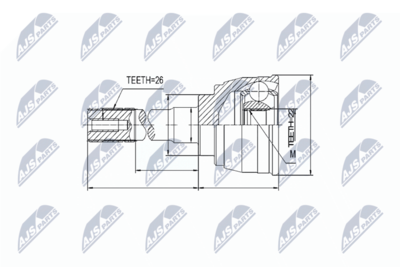Шарнирный комплект, приводной вал NTY NPZ-SU-006