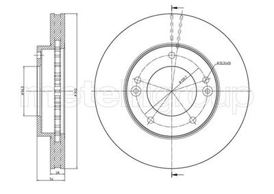Тормозной диск METELLI 23-0776C