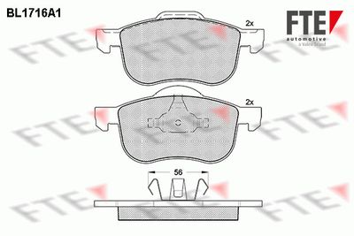 Bremžu uzliku kompl., Disku bremzes FTE 9010316