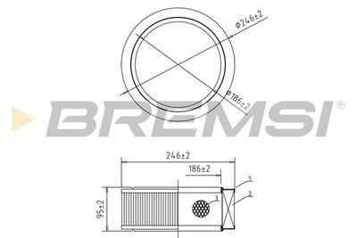 Воздушный фильтр BREMSI FA1586
