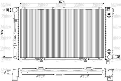 Радиатор, охлаждение двигателя VALEO 733135