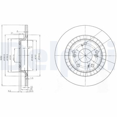Bremžu diski DELPHI BG3795
