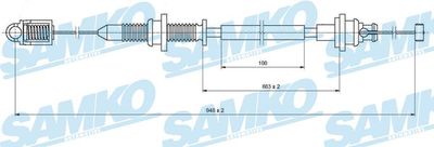 Тросик газа SAMKO C0131A
