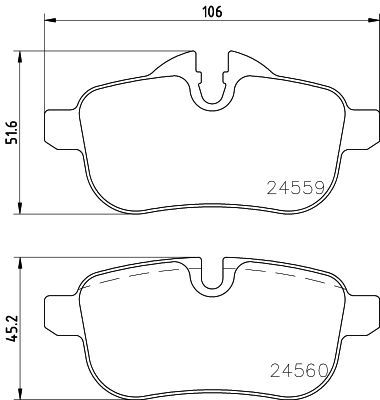 Bremžu uzliku kompl., Disku bremzes HELLA PAGID 8DB 355 014-621