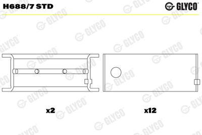 Подшипник коленвала GLYCO H688/7 STD