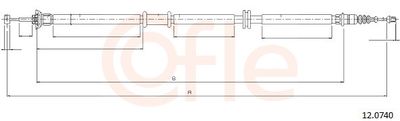 Тросик, cтояночный тормоз COFLE 92.12.0740