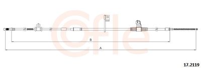 Тросик, cтояночный тормоз COFLE 92.17.2119