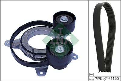 Ķīļrievu siksnu komplekts Schaeffler INA 529 0547 10