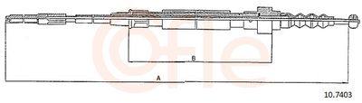 Тросик, cтояночный тормоз COFLE 10.7403