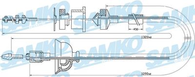 Трос, управление сцеплением SAMKO C0168C