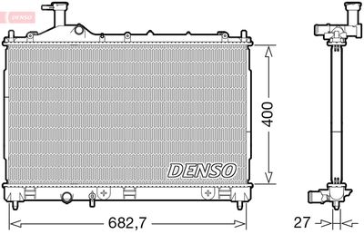 Radiators, Motora dzesēšanas sistēma DENSO DRM45042