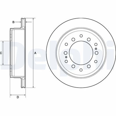 Тормозной диск DELPHI BG4747C