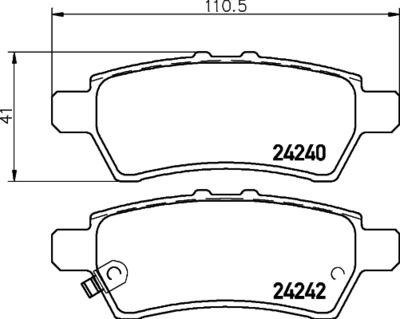Bremžu uzliku kompl., Disku bremzes HELLA PAGID 8DB 355 012-081