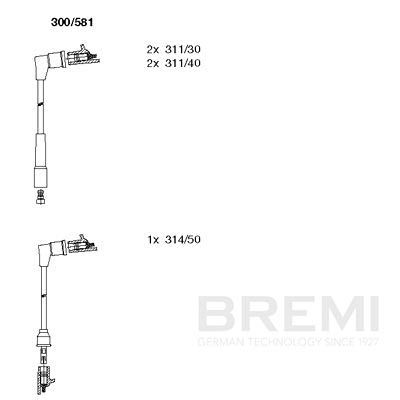 Augstsprieguma vadu komplekts BREMI 300/581