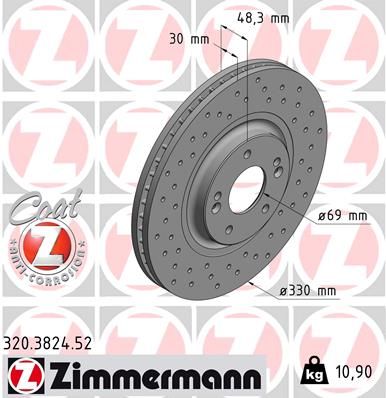 Тормозной диск ZIMMERMANN 320.3824.52