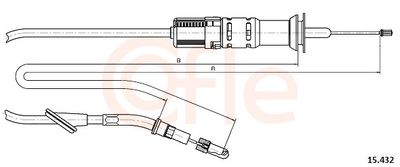 Трос, управление сцеплением COFLE 92.15.432