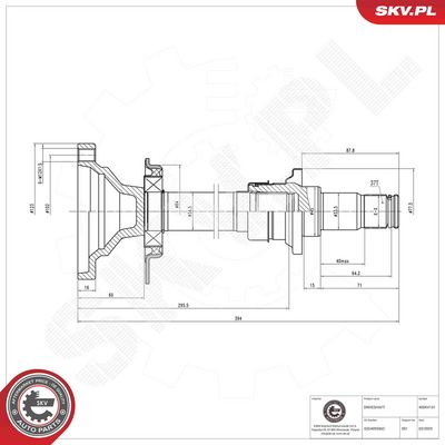 Piedziņas vārpsta ESEN SKV 40SKV151