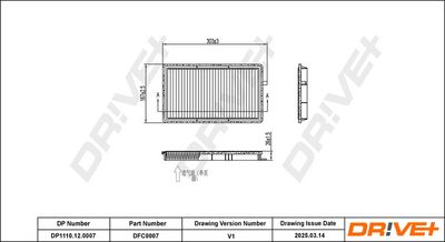 Фильтр, воздух во внутренном пространстве Dr!ve+ DP1110.12.0007