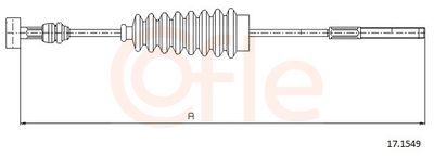Тросик, cтояночный тормоз COFLE 92.17.1549