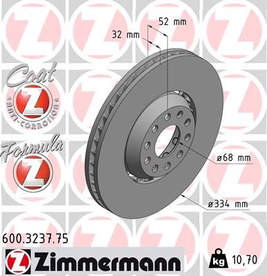 Bremžu diski ZIMMERMANN 600.3237.75