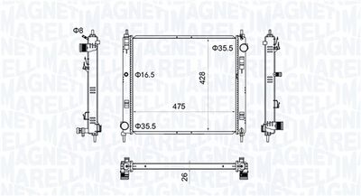 Radiators, Motora dzesēšanas sistēma MAGNETI MARELLI 350213205500