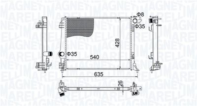 Radiators, Motora dzesēšanas sistēma MAGNETI MARELLI 350213207400