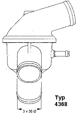 Termostats, Dzesēšanas šķidrums BorgWarner (Wahler) 4368.87