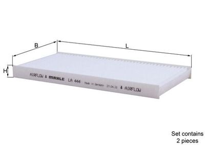 Filtrs, Salona telpas gaiss MAHLE LA 444/S