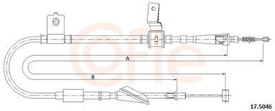 Тросик, cтояночный тормоз COFLE 92.17.5046