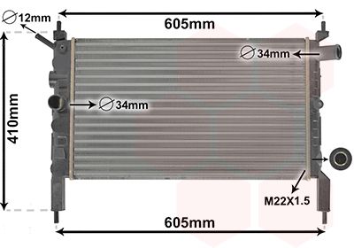 Radiators, Motora dzesēšanas sistēma VAN WEZEL 37002023