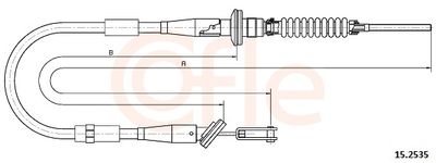 Трос, управление сцеплением COFLE 92.15.2535