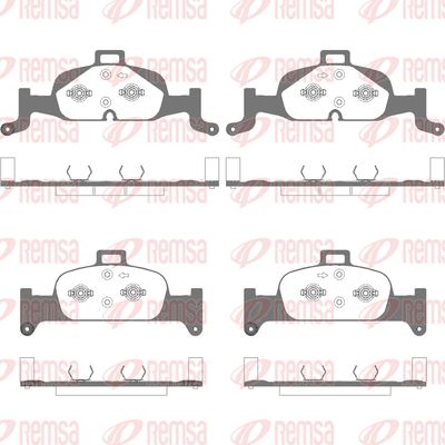 Bremžu uzliku kompl., Disku bremzes REMSA 1691.10