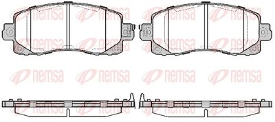 Bremžu uzliku kompl., Disku bremzes REMSA 1741.04
