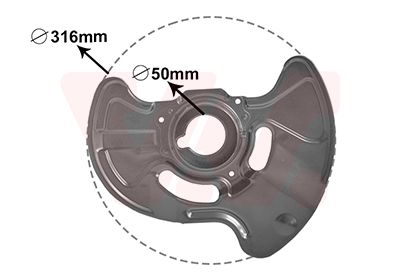 Dubļu sargs, Bremžu disks VAN WEZEL 3032371