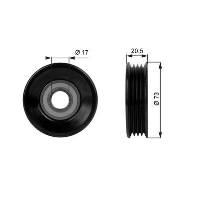 Натяжной ролик, поликлиновой ремень GATES T38030