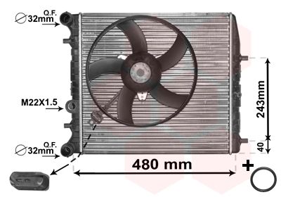 Radiators, Motora dzesēšanas sistēma VAN WEZEL 76002013
