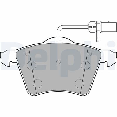 Комплект тормозных колодок, дисковый тормоз DELPHI LP2021