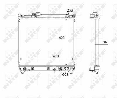 Radiators, Motora dzesēšanas sistēma NRF 58536