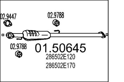 Средний глушитель выхлопных газов MTS 01.50645