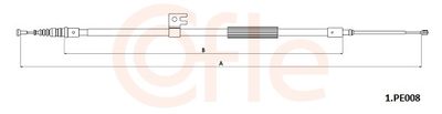 Тросик, cтояночный тормоз COFLE 92.1.PE008